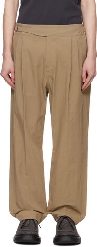 Craig Green Tan Double Pleat Trousers