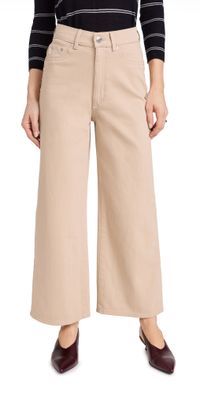 DL1961 Hepburn Wide Leg High Rise Vintage Trousers Almond (Twill) 29