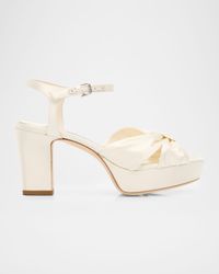 80mm Heloise Satin Platform Sandals