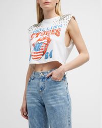 Micah Embellished Cropped Muscle Tank