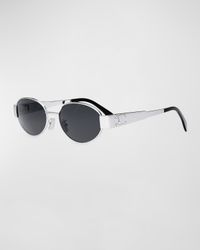 Triomphe Oval Metal Sunglasses