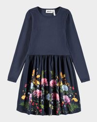 Girl's Credence Long-Sleeve Dress, Size 7-12