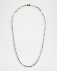 18K Yellow Gold Diamond Tennis Necklace, 17"L, 8.37tcw