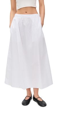 Velvet Bella Poplin Skirt White M
