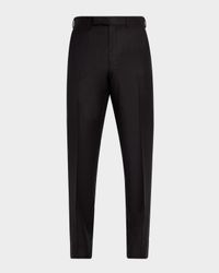 Men's Trofeo Wool Slim Flat-Front Trousers