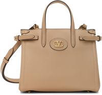 Valentino Garavani Tan Antibes Small Shopping Tote