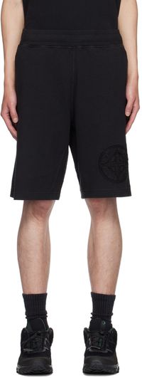 Stone Island Black Heavy Shorts