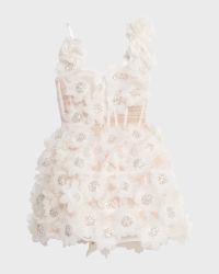 Rosalie Sequin-Embellished Applique Mini Dress