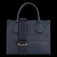 Lancel - Sac porté main à logo débossé en cuir grainé - Taille Unique - Bleu