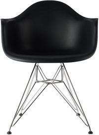Herman Miller® Black Eames Molded Plastic Armchair
