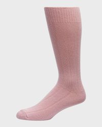 Men's Rib-Cashmere Crew Socks