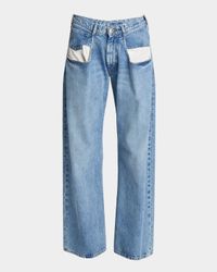 5-Pocket Wide-Leg Denim Pants