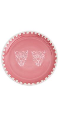 Carolina K Tiger Appetizer Plate Pink One Size