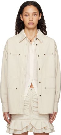 Isabel Marant Etoile Beige Okely Denim Jacket