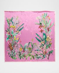 Ailee Floral-Print Silk Scarf