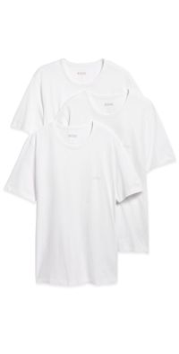BOSS Logo Embroidered Cotton Tee 3 Pack White L