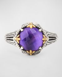 Gen K 2 Sterling Silver and 18K Gold Rock Crystal Ring