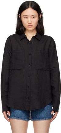 ANINE BING Black Dante shirt