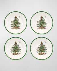 Christmas Tree Set of 4 Dinner Plates
