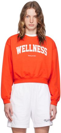 Sporty & Rich Orange 'Wellness' Ivy Sweatshirt