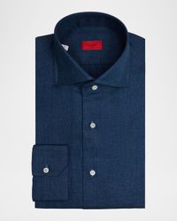Men's Chambray Spread Collar Sport Shirt