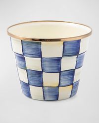 Royal Check Enamel Small Garden Pot