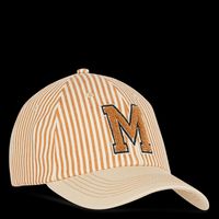 Mkt - Casquette en coton rayé - Taille Unique - Jaune