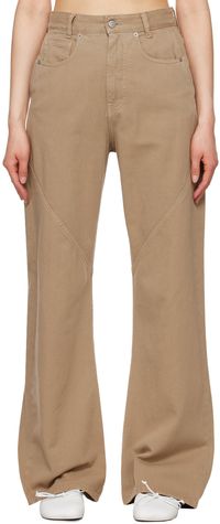 MM6 Maison Margiela Beige 5-Pocket Jeans