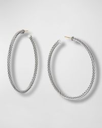 Cablespira Hoop Earrings, 2"