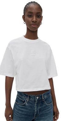 ANINE BING Myers Cropped Tee Ivory L