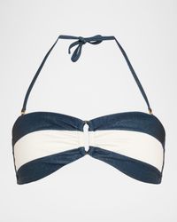 Striped Bandeau Bikini Top