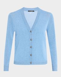 Anthia Sequin Button-Down Sweater