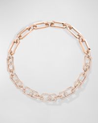 SO MOVE 18K ROSE GOLD DIAMOND PAVÉ NECKLACE