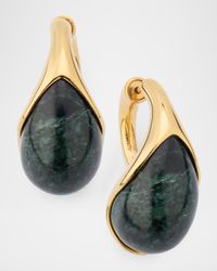 Drop Marble Earrings, Green