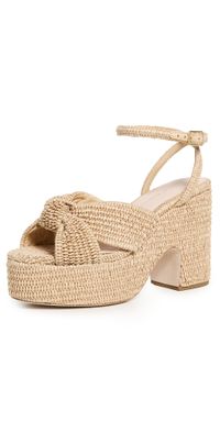 Loeffler Randall Chunky Platform Sandals Natural 12