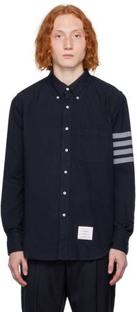 Thom Browne Chemise bleu marine à quatre rayures