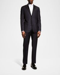 Men's Contrast Notch Lapel Two-Piece Tuxedo Suit