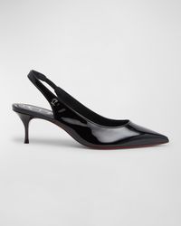 Kate Sporty Patent Slingback Pumps