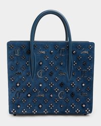 Paloma Medium Top-Handle Bag in Suede with Loubinthesky Spikes