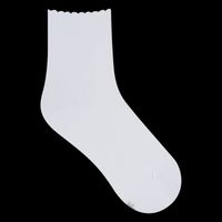 Bleuforet - Chaussettes mi-hautes en coton mélangé - Taille 39/41 - Blanc