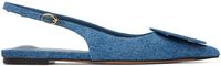 JACQUEMUS Ballerines Duelo bleues à bride arrière