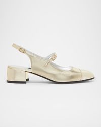 Ischia Metallic Mary Jane Ballerina Pumps