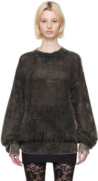 MSGM Black Overdyed Sweater