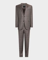 Men's Trofeo Melange Plaid Suit