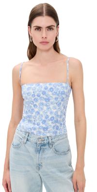 Reformation Overland Top Blue Daisy 12