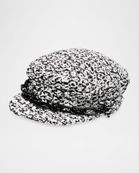 Chain Tweed Newsboy Cap