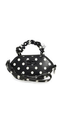 GANNI Bou Nano Printed Bag Black One Size
