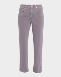 Bull Denim Straight-Leg Pants