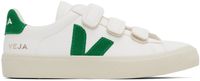 VEJA Baskets Recife blanc et vert en cuir