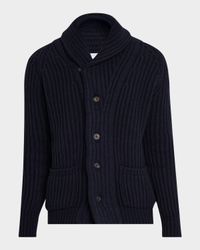 Men's Rib-Knit Cashmere Cardigan